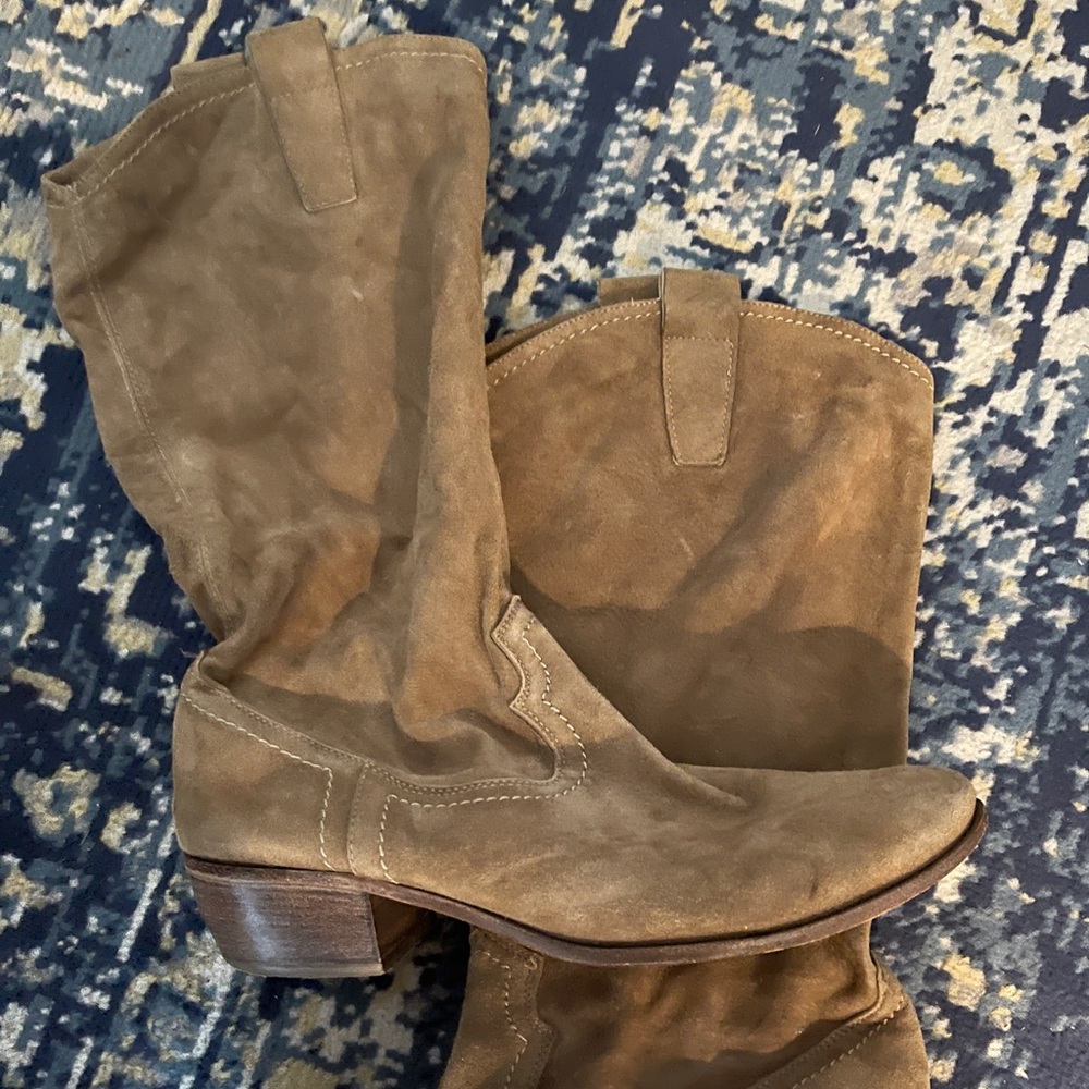 Geox CUOIO tan leather/suede boots 100%